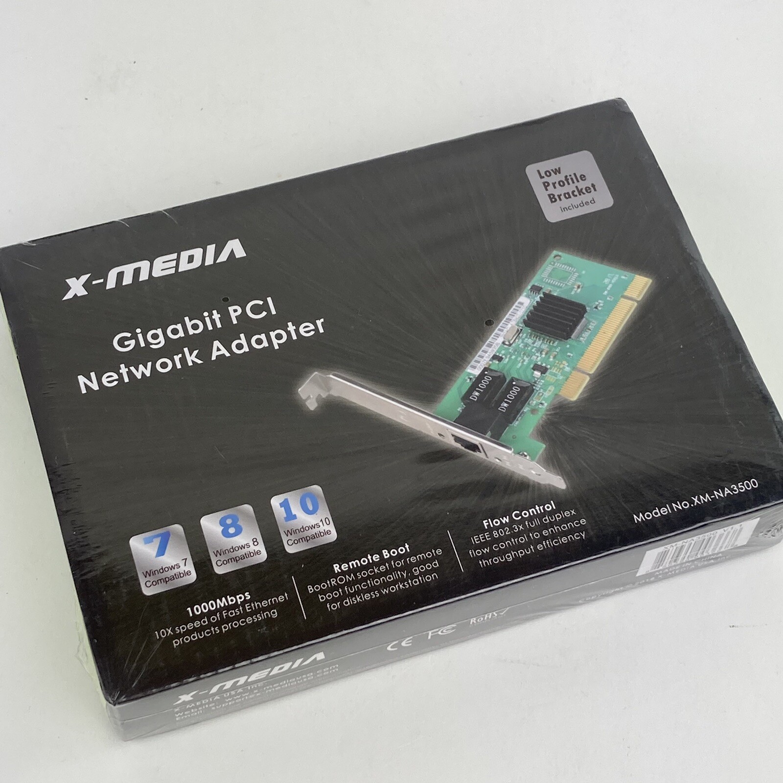 X-MEDIA 1-Port PCI 10/100/1000Mbps Gigabit Ethernet PCI Network Card / Ne… New
