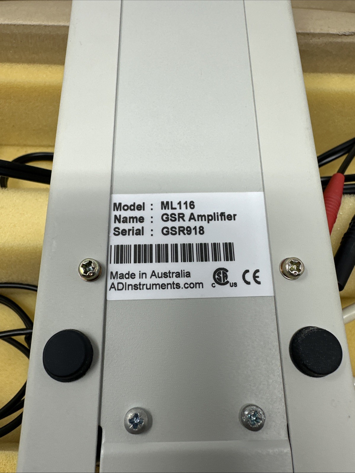 AD Instruments GSR Amp Galvanic Skin Response (GSR) Amp ML 116 FE116