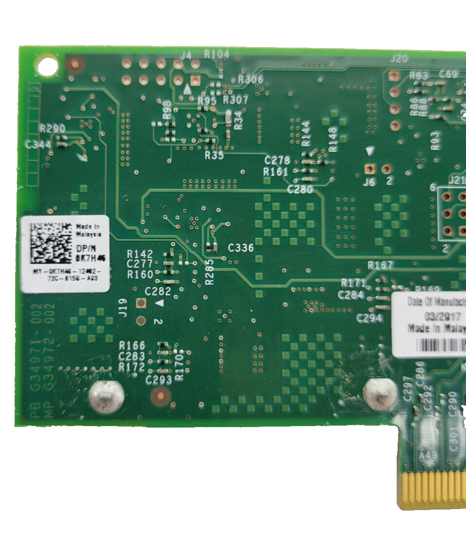 Dell 0K7H46 K7H46 Intel G35632-017 Dual Port PCIe Network Adapter Card GOOD USED