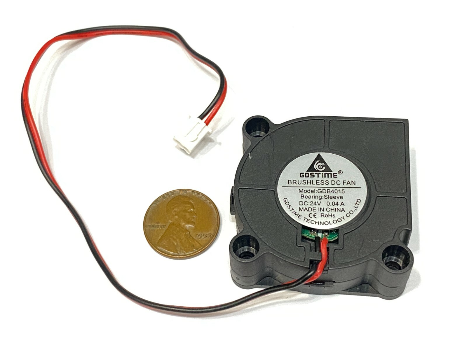4 Pieces 24V Brushless 4015 Cooling Fan Blower 2pin 40mm 3D Printer Computer E36