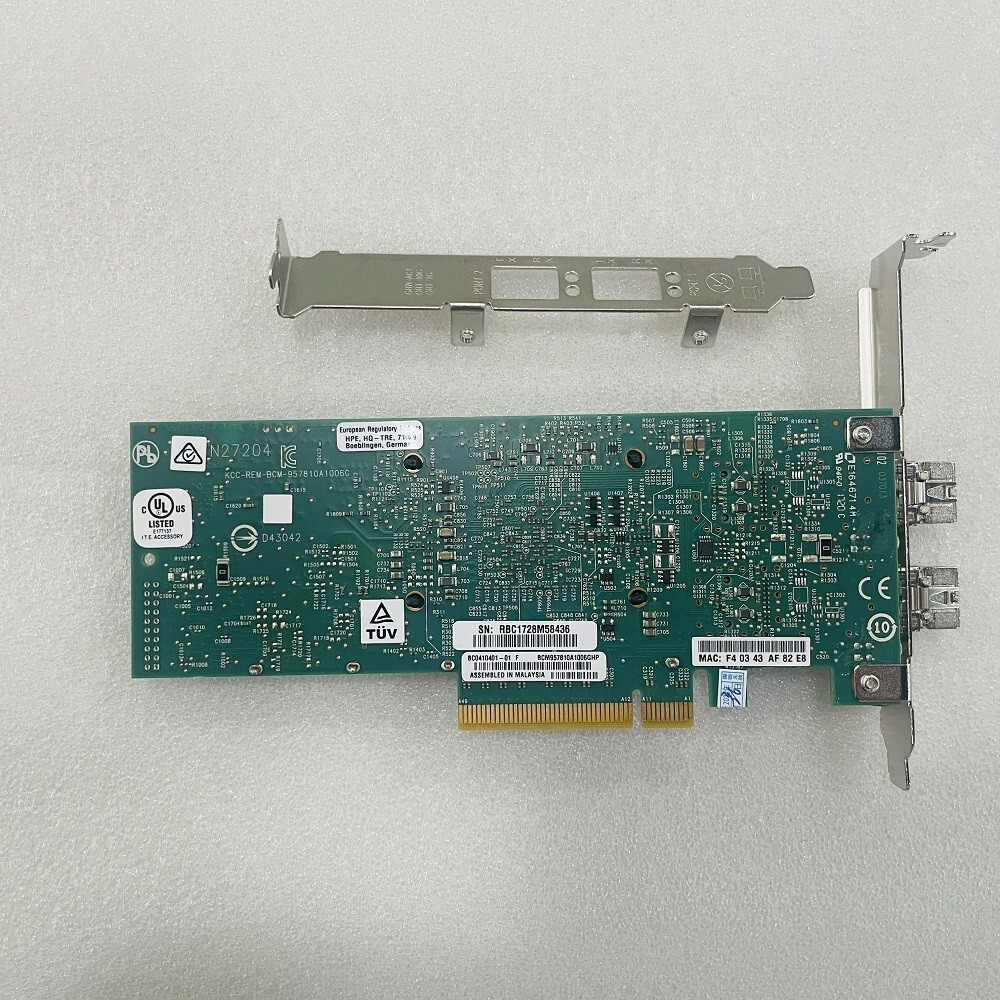 HP 530SFP+ 10Gb Dual Port PCIe Ethernet Adapter Card 656244-001 w/ (2) SFP