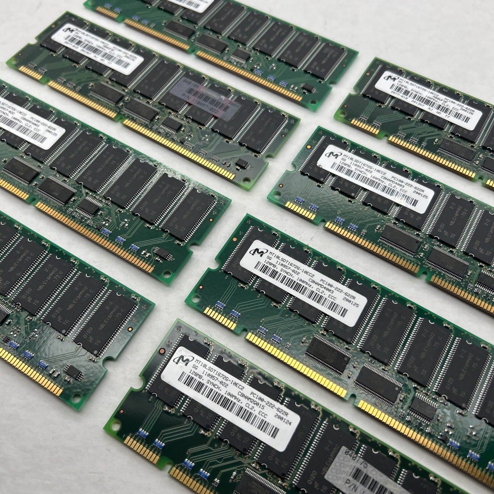 NEW 128MB PC-100 Micron 168Pin ECC DIMM Memory Module 16×72 MT18LSDT1672G-10EC2