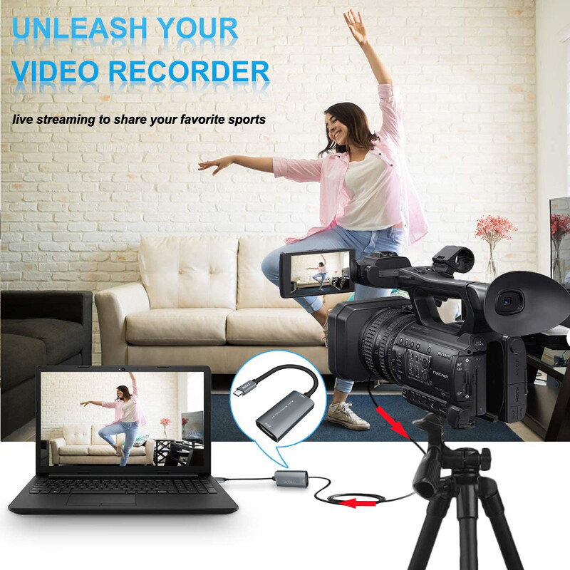 4K HDMI Video Capture Card TV Loop 1080P USB 2.0 MIC In Type C Game Record