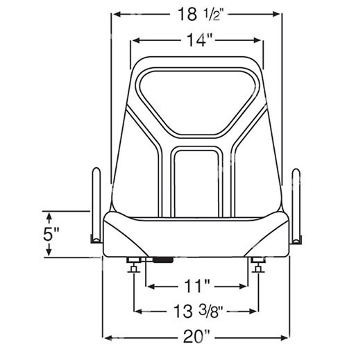 NEW BAKER DAEWOO CROWN TUSK Forklift SEAT Vinyl FLIP DOWN w SEAT BELT